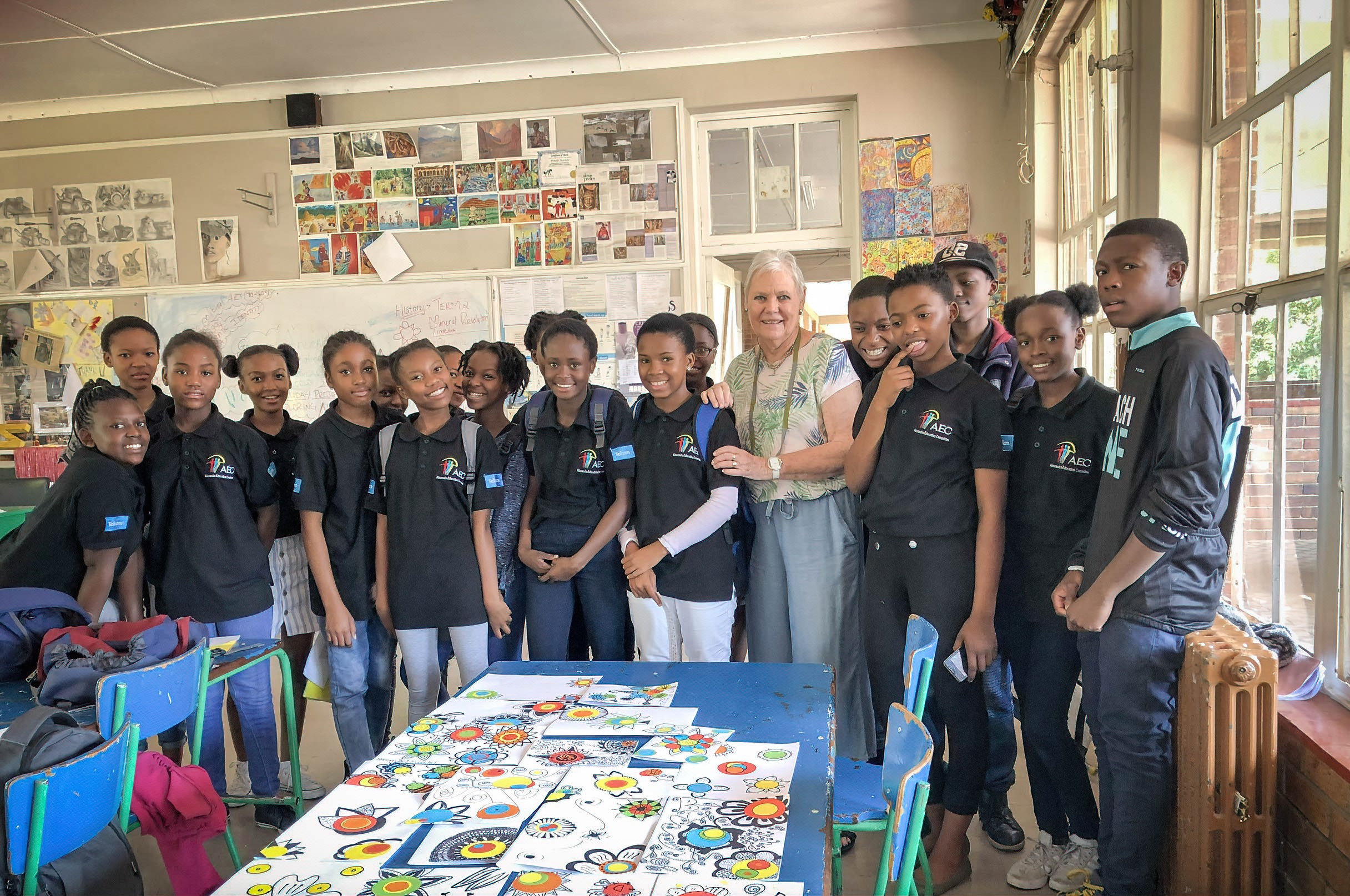 AEC learners with education programme staff